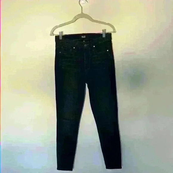 Paige Women's Dark Blue Jeans - Picture 1 of 6